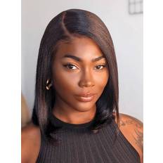 Frontal wig UNice UNice 13x4 Lace Frontal Black Yaki Bob Pre-Everything Wig