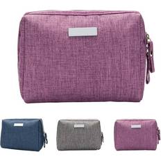 Purple Cosmetic Bags Yuanbang Portable Zipper Makeup Bag - Purple