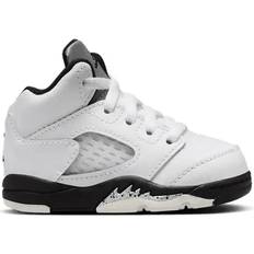 Babies - Reflectors Children's Shoes Nike Air Jordan 5 Retro TD - White/Black/Sail/Metallic Silver