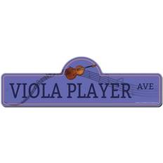 Interior Details SignMission P-618 Viola Player Street Sign 18 x 6 in Wall Decor