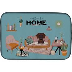 Brown Dish Drainers Caroline's Treasures Chocolate Wire Haired Dachshund Sweet 14 x 21 Dish Drainer