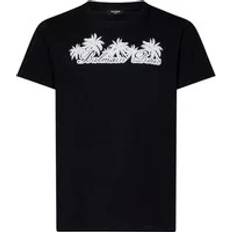 Balmain T-shirts Balmain Palm-Print Cotton T-shirt - Black