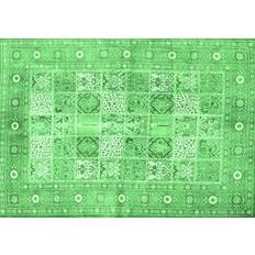 Ahgly Company Indoor Rectangle Persian Emerald Green Area Rug 2 x 3