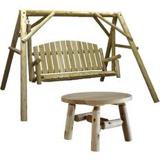 Country Cedar Outdoor Porch Swing Set