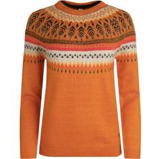 Weird Fish Lowell Fair Isle Jumper - Brick Orange