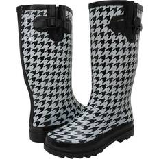 StarBay Women's Rubber Rain Boots - Houndstooth