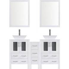 LessCare Modern 72 Double Bathroom Vanity Set