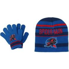 Spiderman Accessories Kids' One Size Fits Most Marvel Hat and Gloves - Blue