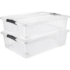 Boxes & Baskets Sorbus Clear Underbed Bins 25.3 L x 17.7 W x 7 H Storage Box