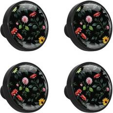 Yzuouzy Black Gold Drawer Knobs Set of 4