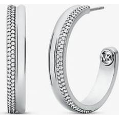 Smycken Michael Kors Pavé Hoop Earrings - Silver
