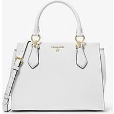 Michael Kors Marilyn Medium Saffiano Leather Satchel - White