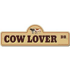 Interior Details SignMission P-618 Cow Lover Street Sign 18 x 6 in Wall Decor