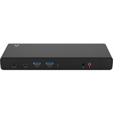V7 USB-C Displaylink Dual 4K Dock 100W PD 2X HDMI 2 x DP 1GbE