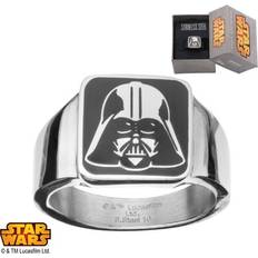 Disney Rings Disney Disenchanted Toys & Jewelry, Men Stainless Steel Darth Vader Square-Top Ring Sizes 8-12