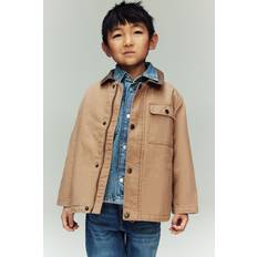 Beige Jackets H&M Padded Canvas Jacket - Beige