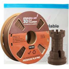 3D Printing ART Ataraxia LLC, ATARAXIA Brown PLA Filament 1.75mm Brown 3D Printer filament 1Kg/2.2lb Premium winded Spool Dimensional Accuracy 0.03mm With Filament Storage Bags Pantone Match Fit Most FDM 3D Printers