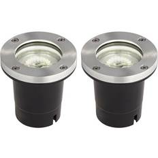 John Timberland Teka 3 3/4 W Black LED Landscape Lights Set of 2