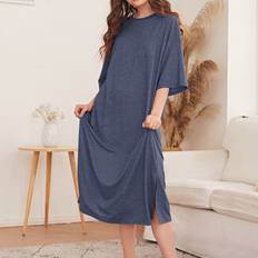 Shein Drop Shoulder Slit Hem Night Dress