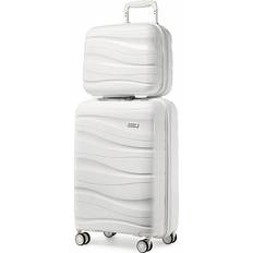 Kono Lightweight Polypropylene Hard Shell Suitcase Set