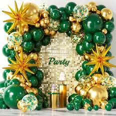 Shein Green Gold Balloon Garland Arch Kit 137pcs