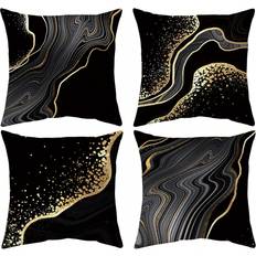 Shein Throw Pillow Covers Set of 4 Cushion Cover Black