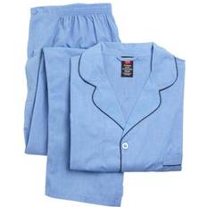 Men - Polyester Pajamas Hanes Men's Big and Tall Pajama Set - Medium Blue