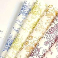 Red Gift Wrapping Papers Shein Vintage Flower Wrapping Paper 20pcs
