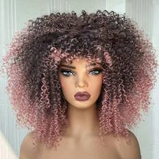 Shein Christmas Ombre Pink Curly Wig 10-16 Inch