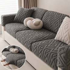 Loose Sofa Covers Shein Winter Thick Plush Jacquard Seat Loose Sofa Cover