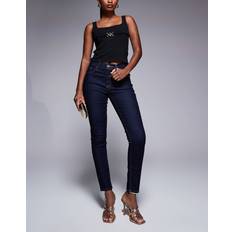 Polyester - Unisex Jeans River Island Skinny-Jeans Med Mellemhøj Talje - Mørkeblå
