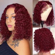 Shein Burgundy Bob Wig Human Hair 4x4