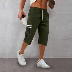 Men - Stripes Shorts Shein Manfinity Men Striped Print Waist Shorts