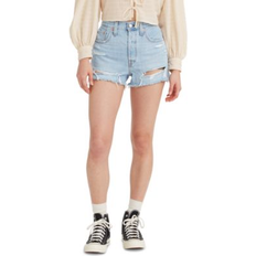 Levi's 501 Button Fly Cotton High-Rise Denim Shorts - Medium Indigo