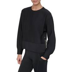 DKNY Women's Tech Ottoman Pullover - Black