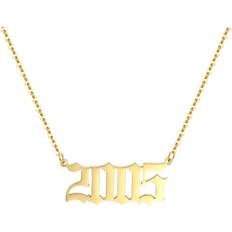 Aimber Birth Year Necklace - 18K Gold Plated
