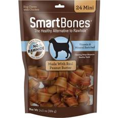 SmartBones Mini Chews With Real Peanut Butter 24 Count