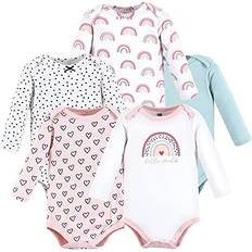 Hudson Baby Cotton Long Sleeve Bodysuit - Modern Rainbow