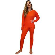 Orange - Women Pyjamas Just Love Thermal Underwear Pajamas Set - Orange