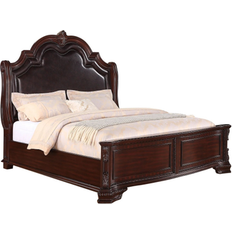 Beds & Mattresses Benjara Chef King Size Bed 75.0 H x 84.0 W x 101.0 D in Brown Wood