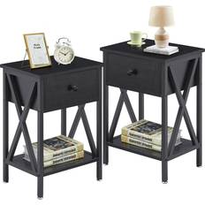 Vecelo Modern Side End Tables Set of 2 Bedside Table