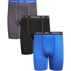 Reebok Men's Underwear Reebok Men's Big Tall Performance Boxer Briefs - Black/Black/Dazzling Blue