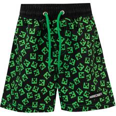 Minecraft Swimwear Minecraft Creeper Swim Shorts - Black