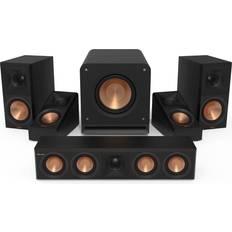 Klipsch External Speakers with Surround Amplifier Klipsch 5.1 Ebony System Model RP-600M II RP-404C II RP-500SA II RP-1000SW