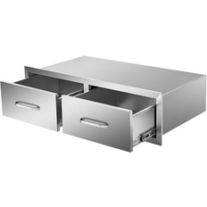 Ulkoilukeittiöt VEVOR Grillilaatikko Kaksinkertaiset Vaakalaatikot 75 x 25 cm
