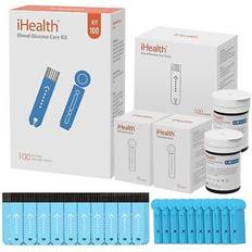 IHealth Health iHealth Blood glucose test strips 100 count lancets for diabetes management 100 count. 100 Refills 200 Count (Pack of 1)