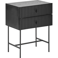 Beliani 2 Drawer Black Coventry Bedside Table 32x48cm