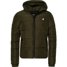 Superdry Hooded Sports Puffer Vinterjakke - Brun