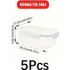 Temu Stackable Storage Containers Set of 5 850ml 1400ml Food Container