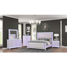 Bed Packages Orren Ellis 5 Pc Bedroom Set with LED Brown